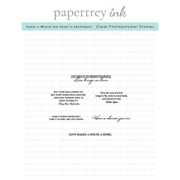 Papertrey Ink Home Is Where The Heart Is Sentiments Stamp