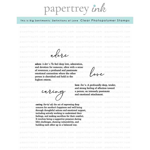 Papertrey Ink This is Big Sentiments: Definitions of Love Stamp