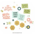 Concord & 9th Friendly Phrases Stamp Set