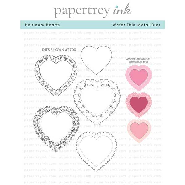 Papertrey Ink Heirloom Hearts Dies