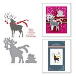 Spellbinders Dashing Reindeer Registration Press Plate & Die Set