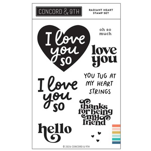 Concord &amp; 9th Radiant Heart Stamp Set