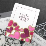 Concord & 9th Kristina Werner Jumble of Hearts Background Stamp