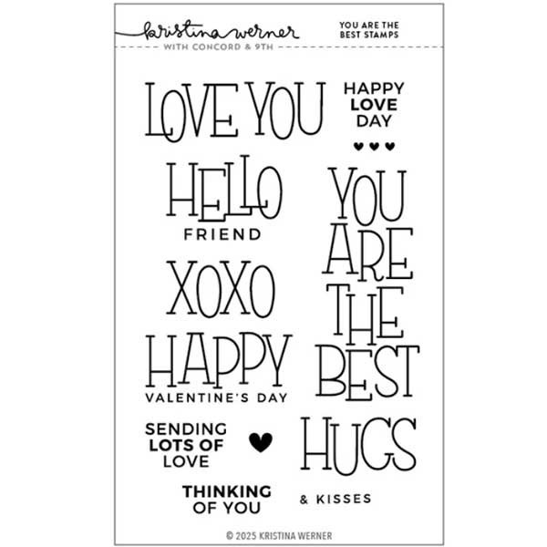 Concord &amp; 9th Kristina Werner You Are The Best Stamp Set