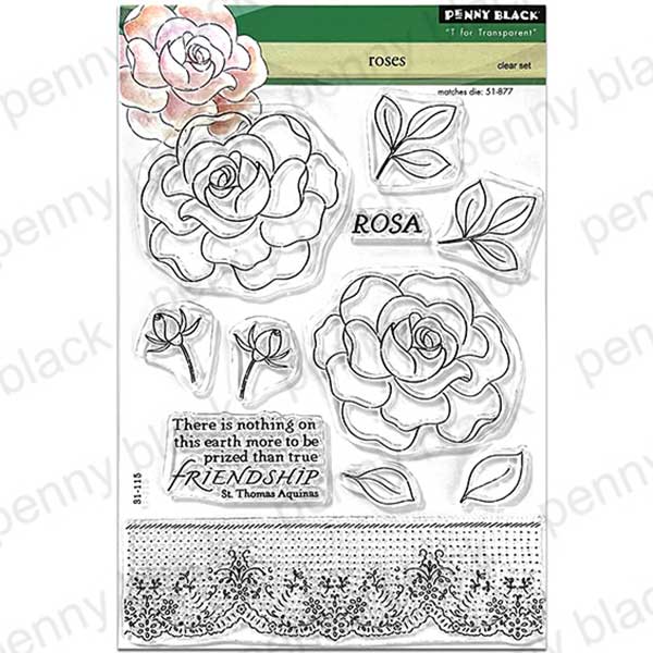 Penny Black Roses Stamp Set