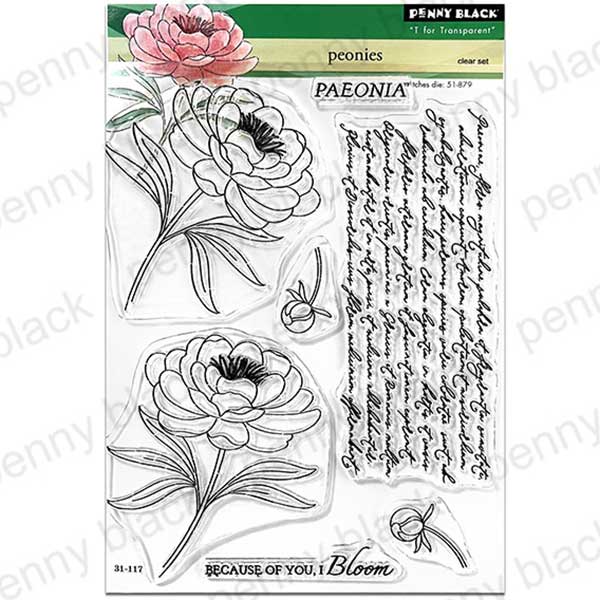 Penny Black Peonies Stamp Set