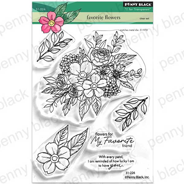 Penny Black Favorite Flowers Stamp Set