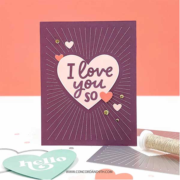 Concord &amp; 9th Radiant Heart Stamp Set