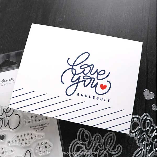 Concord &amp; 9th Kristina Werner Love and Adore You Stamp Set