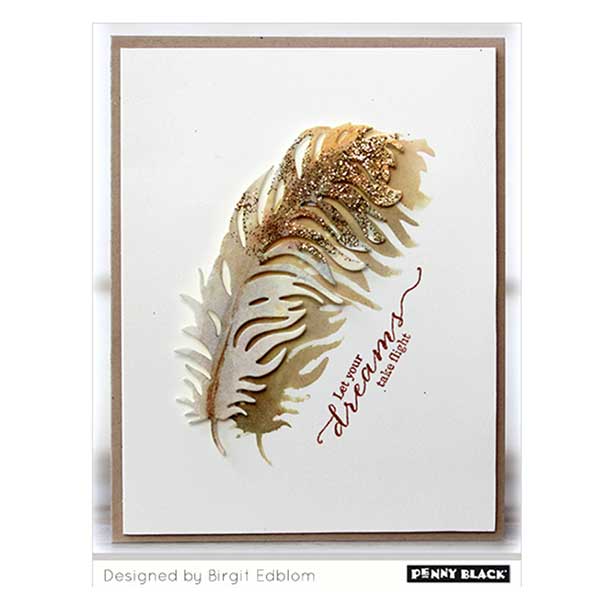 Penny Black Light As A Feather Die