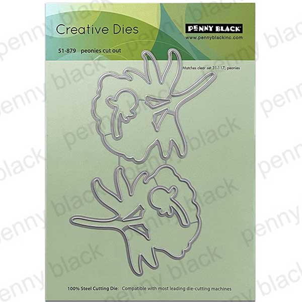 Penny Black Peonies Cut Outs