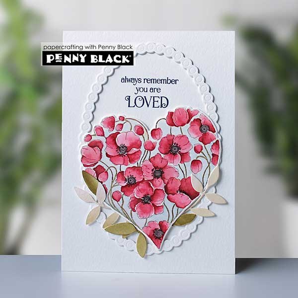 Penny Black Heart Bloom Stamp Set