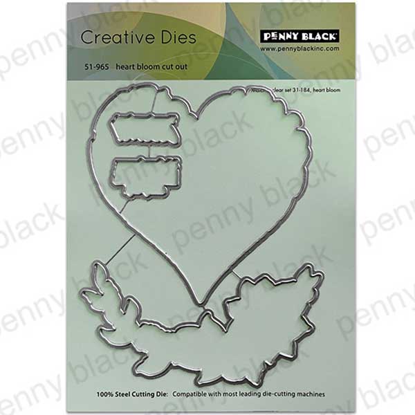 Penny Black Heart Bloom Cut Out