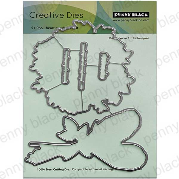 Penny Black Heart Petals Cut-Outs