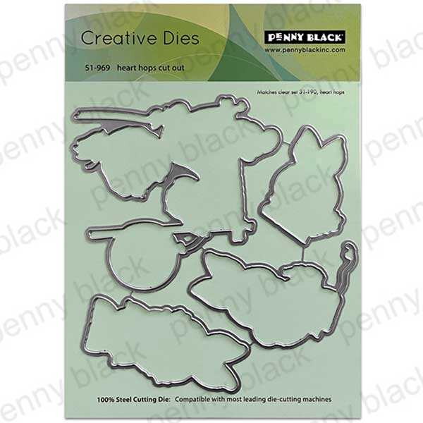 Penny Black Heart Hops Cut Out