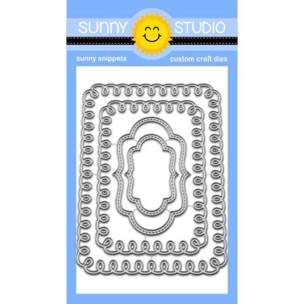 Sunny Studio Stamps Loopy Rectangle Frame Dies