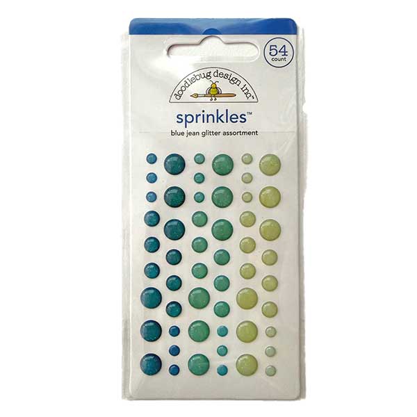 Doodlebug Self Adhesive Glitter Enamel Dots – Blue Jean