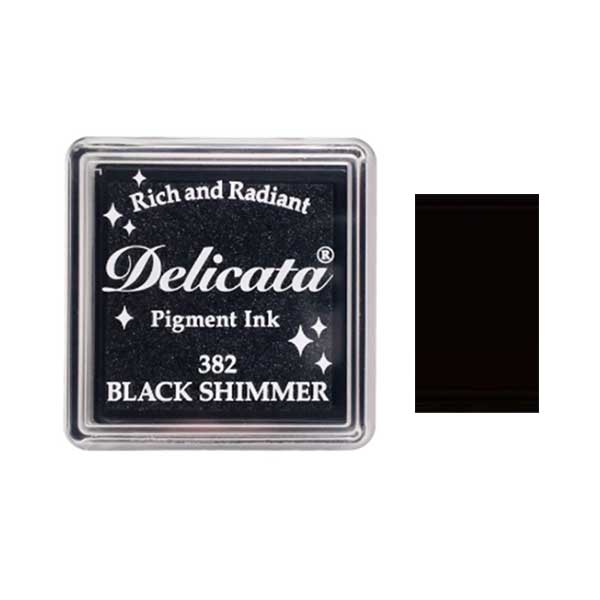 Delicata Small Pigment Inkpad - Black Shimmer