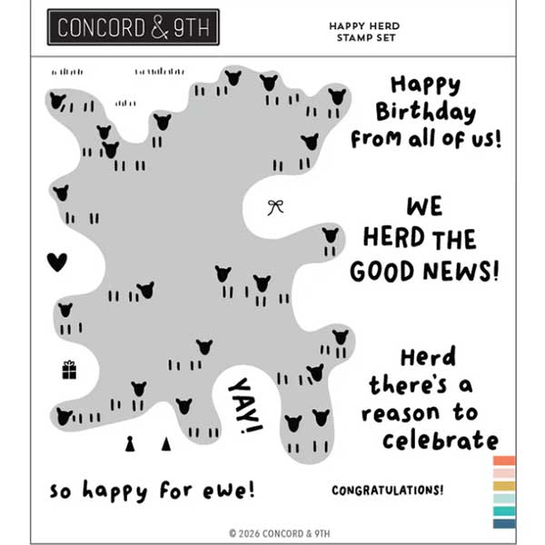 Concord and 9th Happy Herd Stamp Set