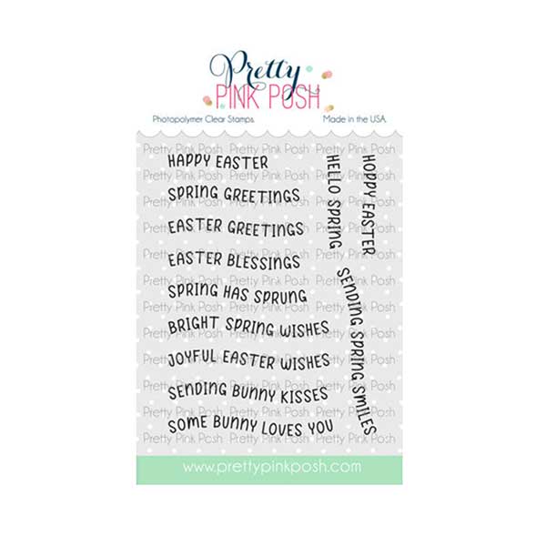 Pretty Pink Posh Easter Banner Greetings Stamp Set