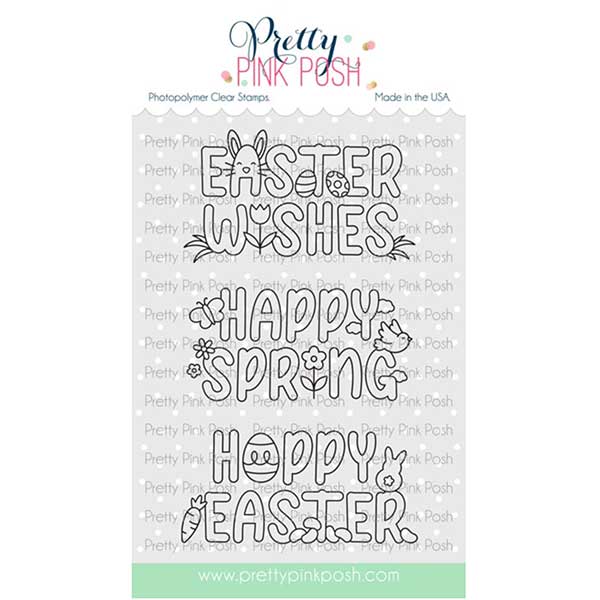Pretty Pink Posh Easter Word Scenes Stamp