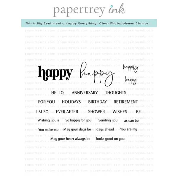 Papertrey Ink This is Big Sentiments: Happy Everything Stamp