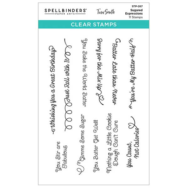 Spellbinders Sugared Expressions Clear Stamp Set