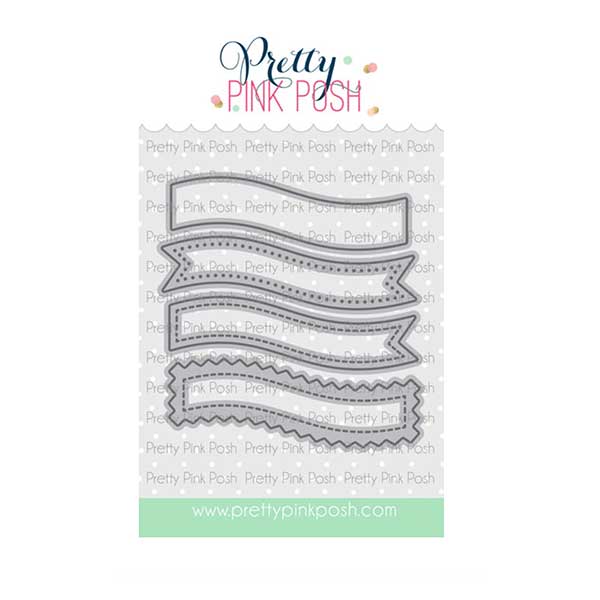 Pretty Pink Posh Banner Greetings 3 Dies