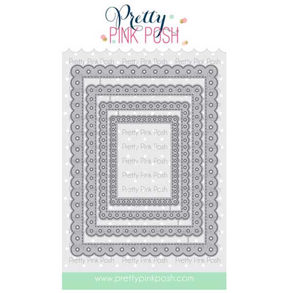 Pretty Pink Posh Eyelet Rectangle Dies