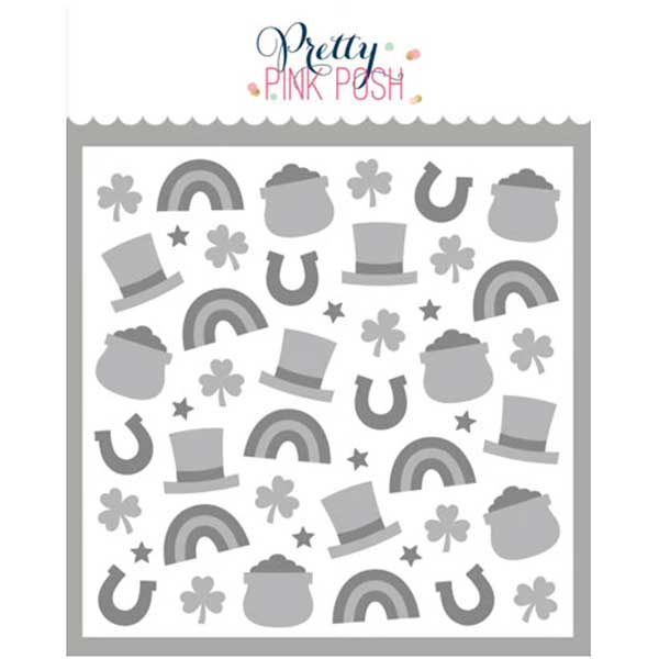 Pretty Pink Posh Layered Lucky Items Stencils