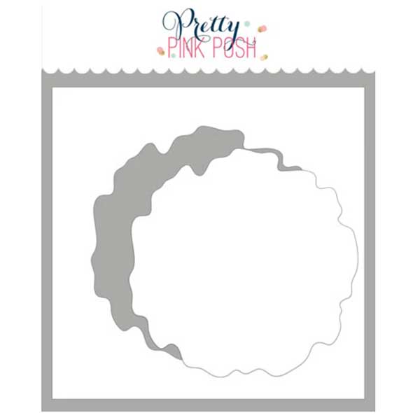 Pretty Pink Posh Watercolor Circle Mask Stencil