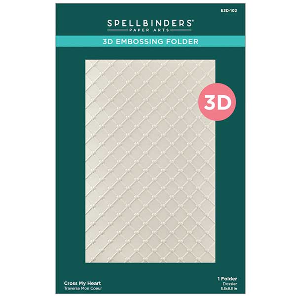 Spellbinders Cross My Heart 3D Embossing Folder