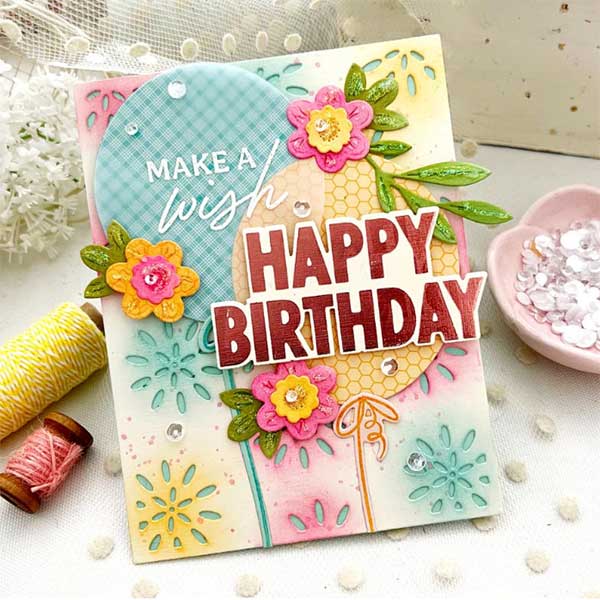 Papertrey Ink Happy Birthday Hot Foil Plate and Coordinating Die