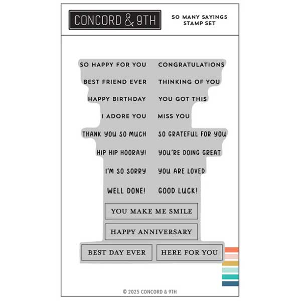 Concord &amp; 9th So Many Sayings Stamp <span style="color:red;">Reserve–coming soon</span>