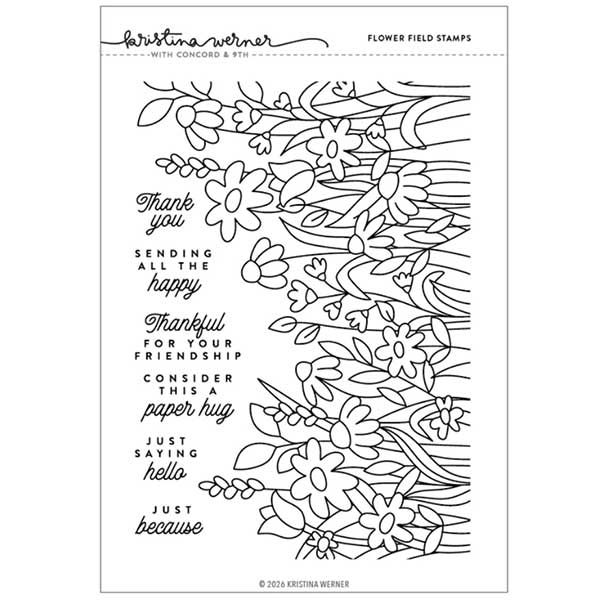 Concord &amp; 9th - Kristina Werner Flower Field Stamp