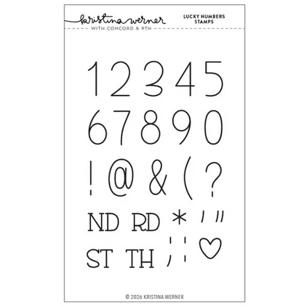 Concord &amp; 9th - Kristina Werner Lucky Numbers Stamp Set
