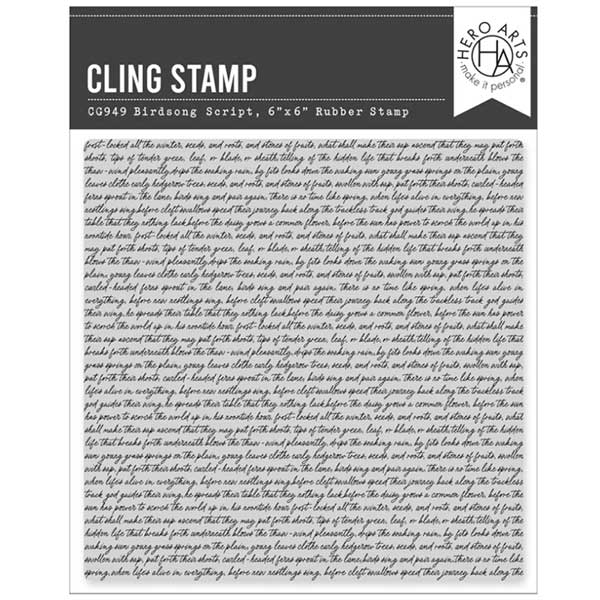 Hero Arts Birdsong Script Stamp
