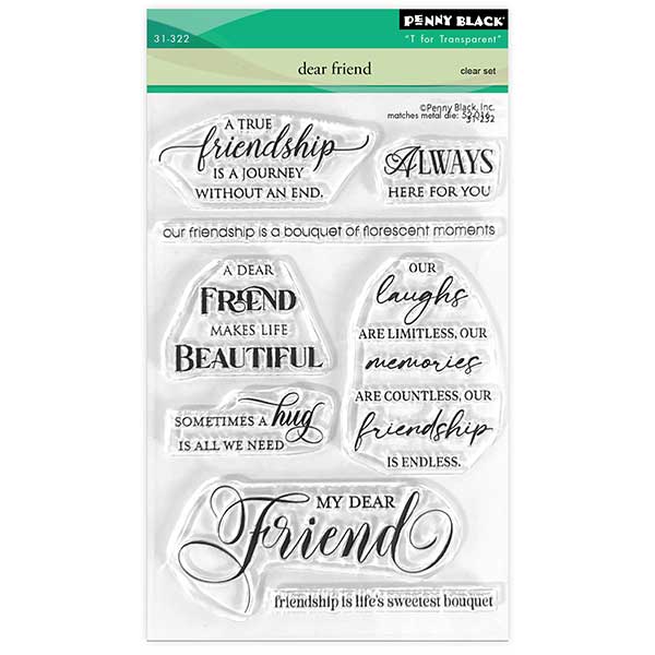 Penny Black Dear Friend Sentiment Stamp Set