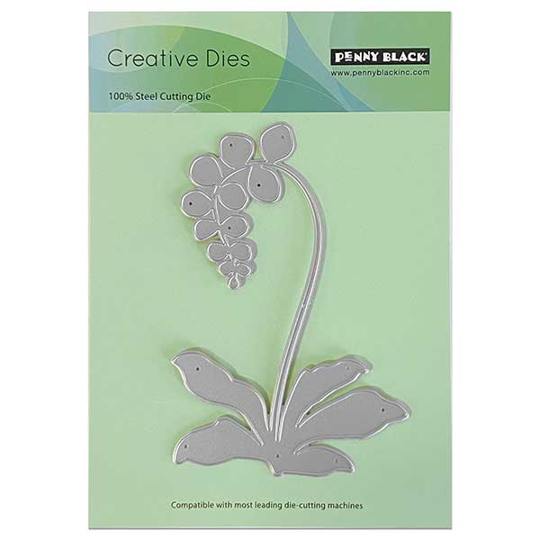 Penny Black Demure Orchid Die