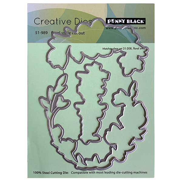 Penny Black Floral Smile Cut Out