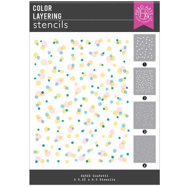 Hero Arts Confetti Layering Stencil Set