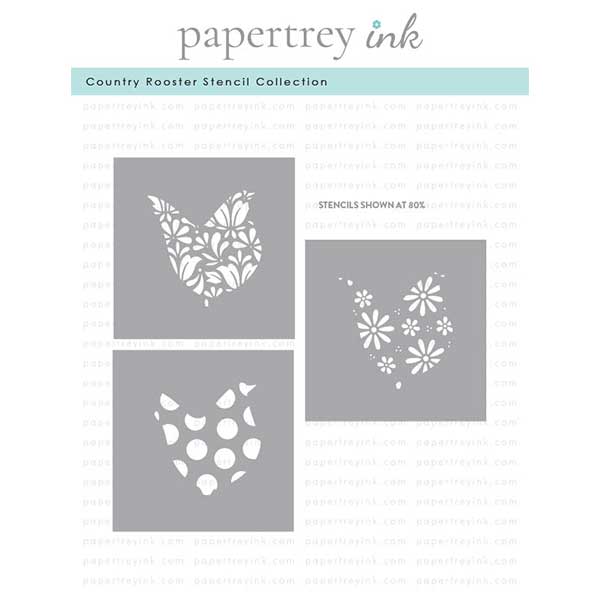 Papertrey Ink Country Rooster Stencil Collection