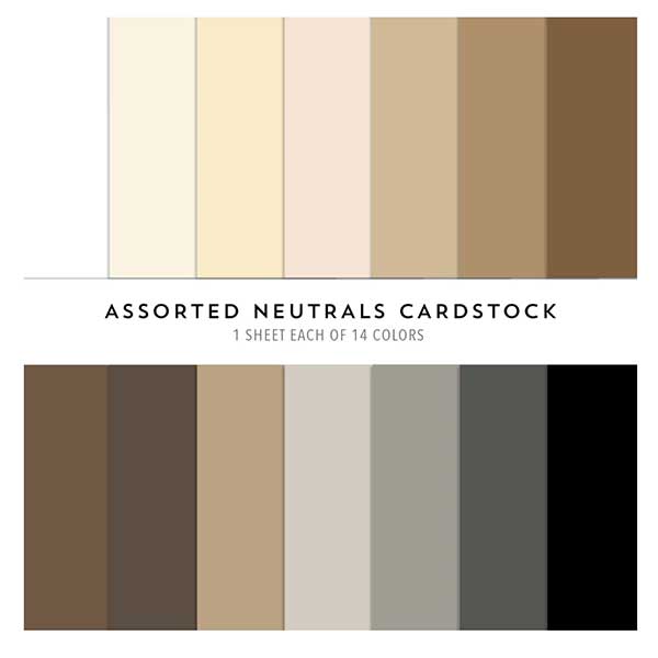 Concord &amp; 9th Neutrals Collection Assorted Cardstock Pack