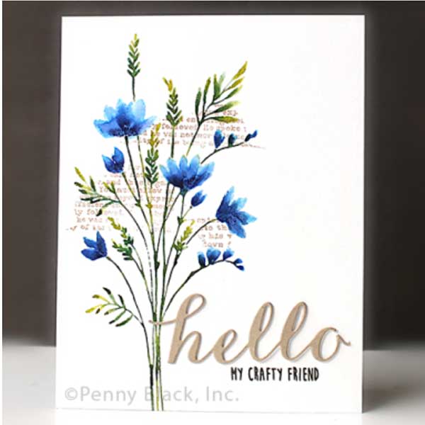 Penny Black Delicate Blossoms Stamp