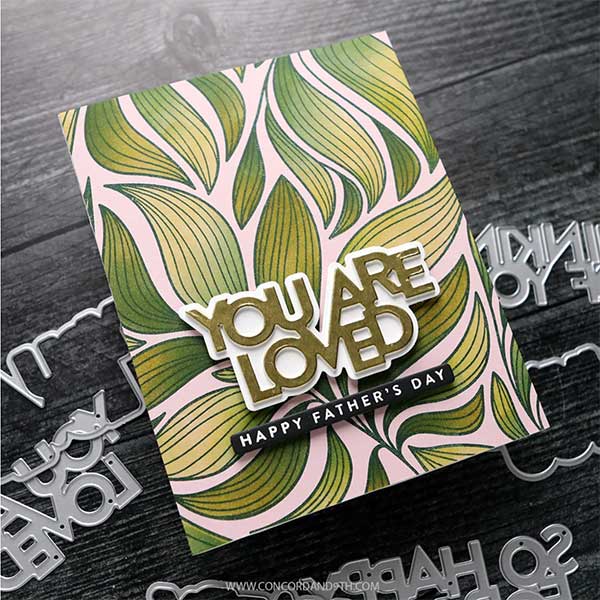 Concord &amp; 9th - Kristina Werner Long Line Leaves Background Stamp