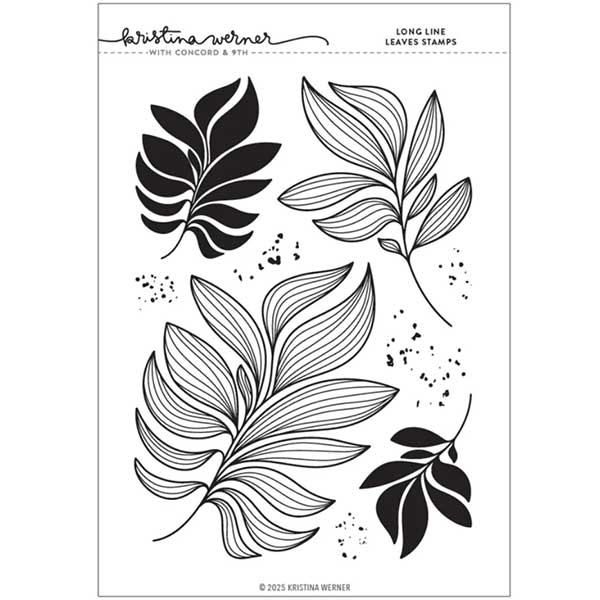 Concord &amp; 9th - Kristina Werner Long Line Leaves Stamp