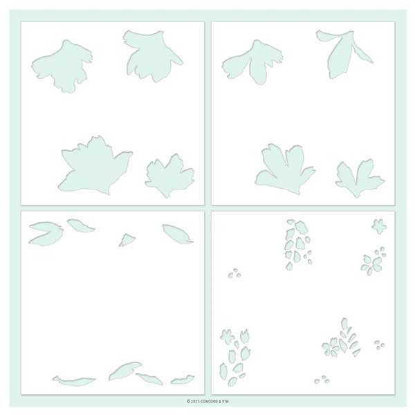 Concord &amp; 9th Garden's Edge Stencil Pack