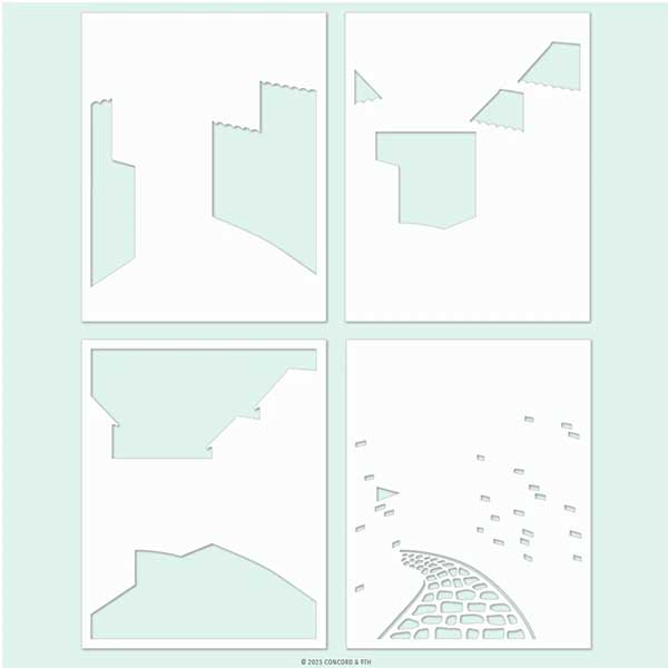 Concord &amp; 9th Seaside Stencil Pack