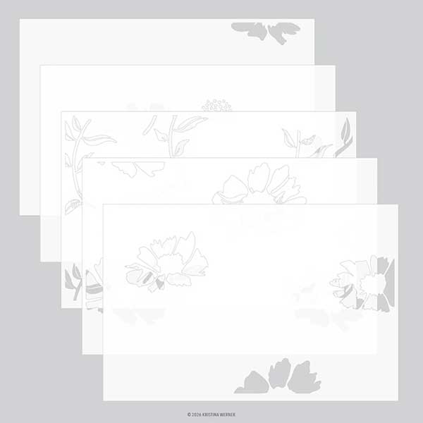 Concord &amp; 9th - Kristina Werner Aubrey Blooms Stencil Pack