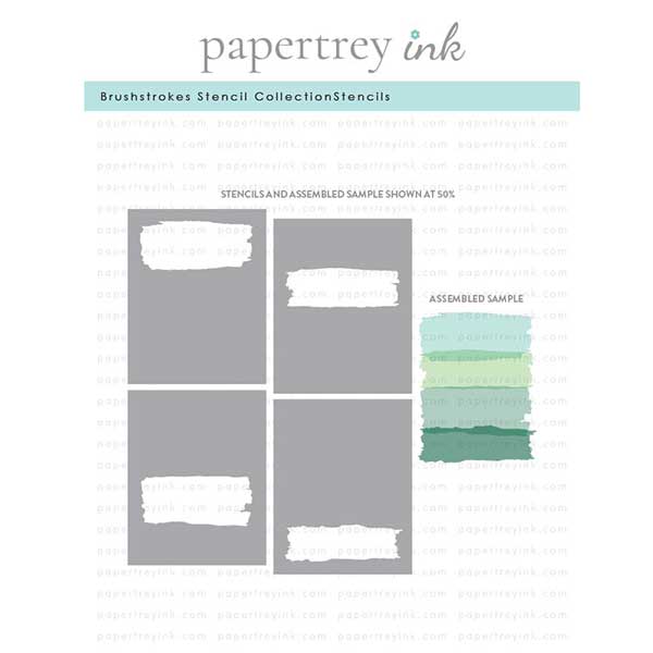 Papertrey Ink Brushstrokes Stencil Collection
